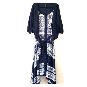 Navy blue and white Lane Bryant dress size 26/28